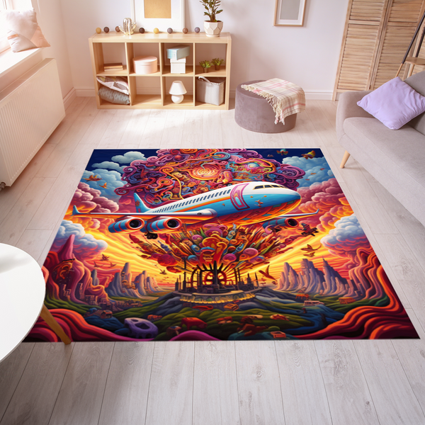 Plane over a Psychedelic Hill